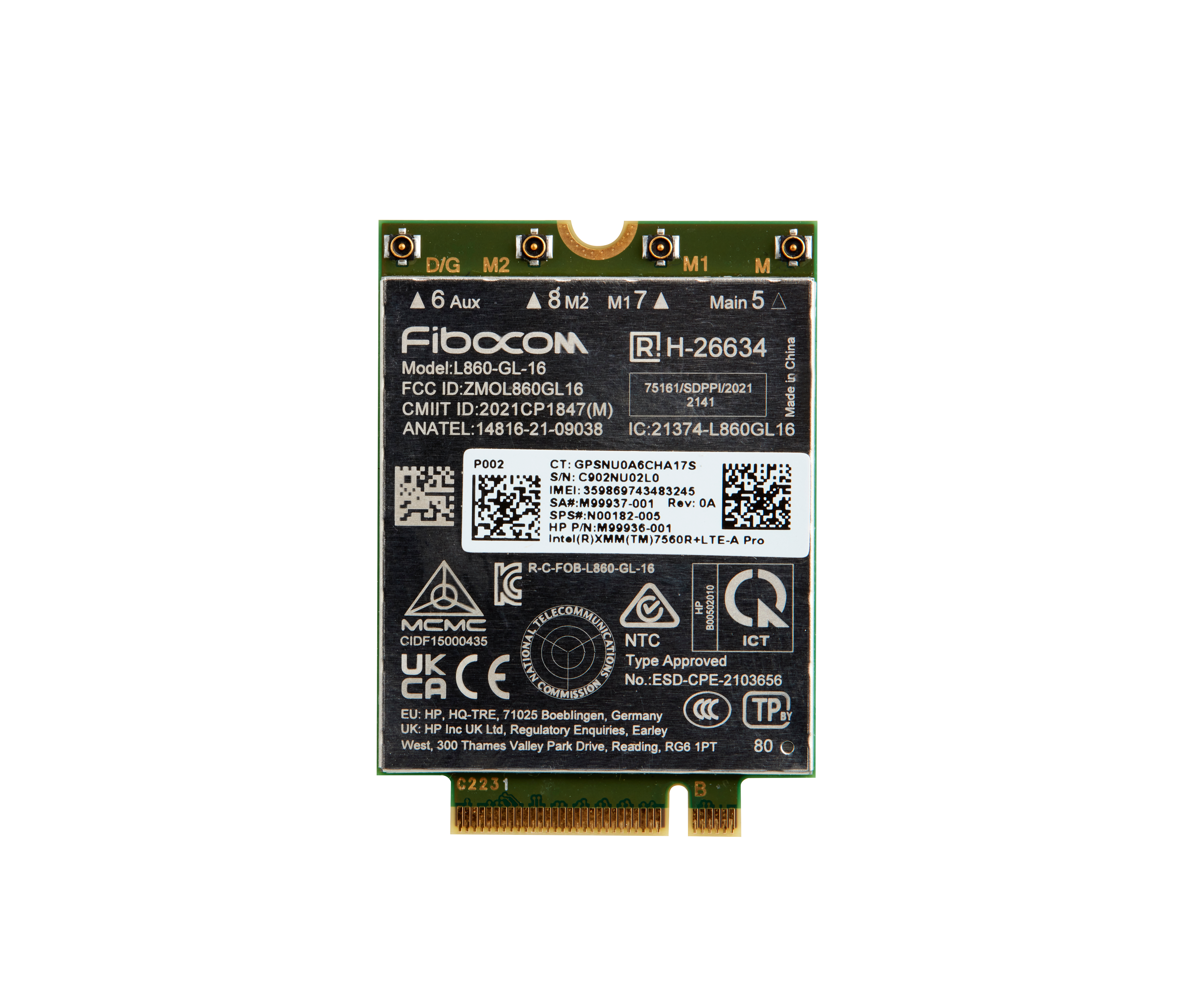 Intel XMM 7560 R+ Trådløs mobilmodem 150Mbps Intern