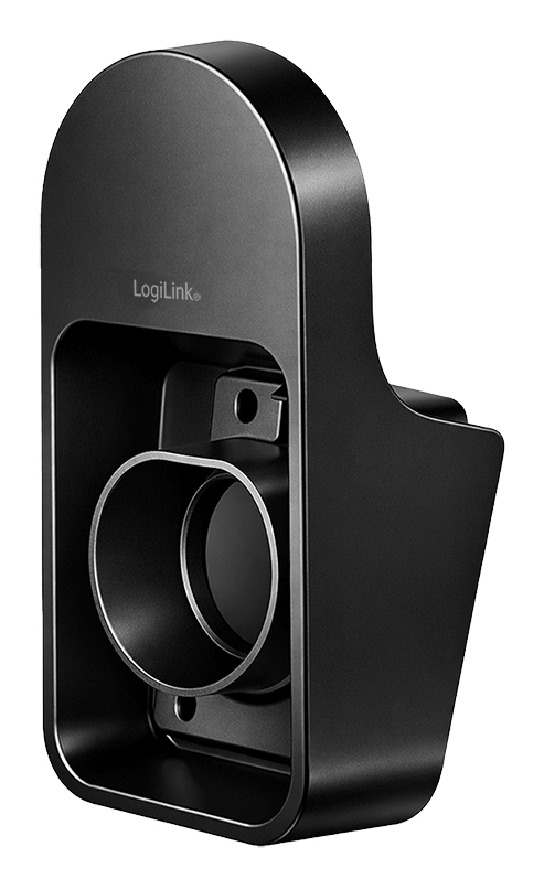 LogiLink Wandhalterung Elektroauto Ladekabel mit Kabelablage/charging gun holder with cable holder Black
