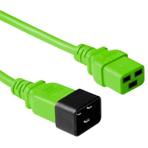 Powercord C19 - C20 green 0.6 m