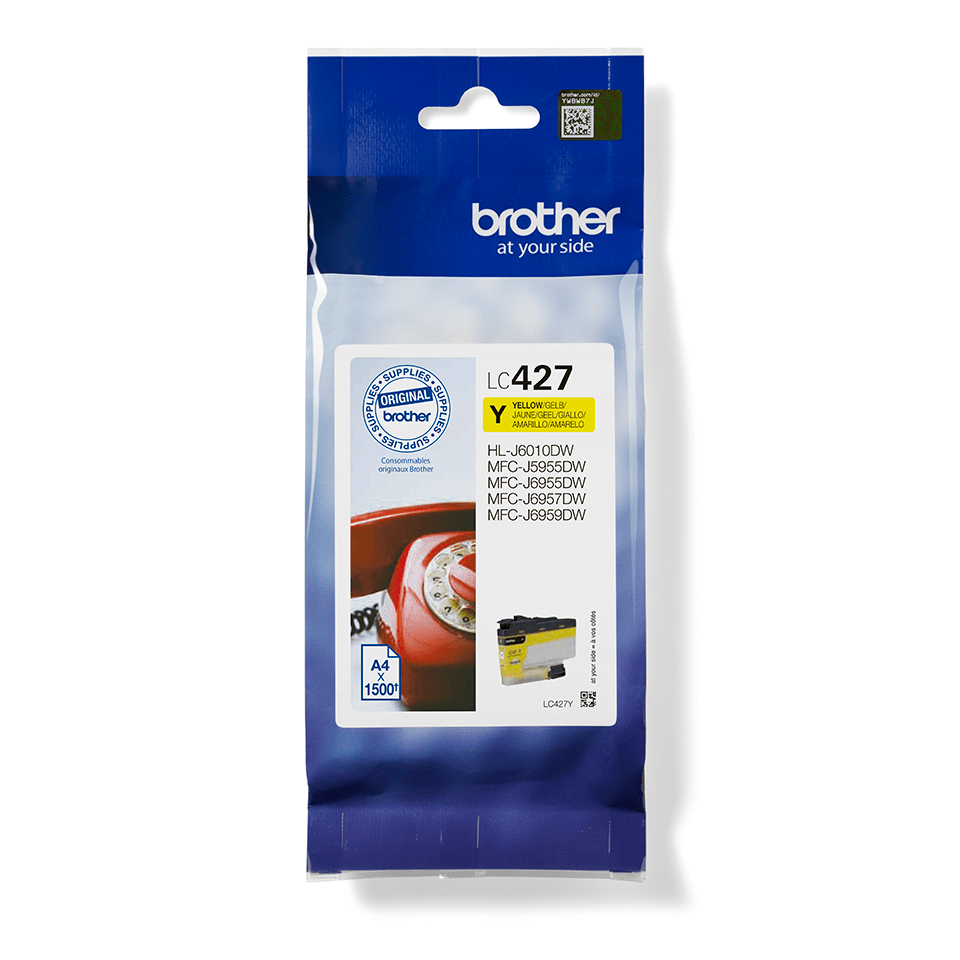 BROTHER Yellow Ink Cartridge - 1500 Pages