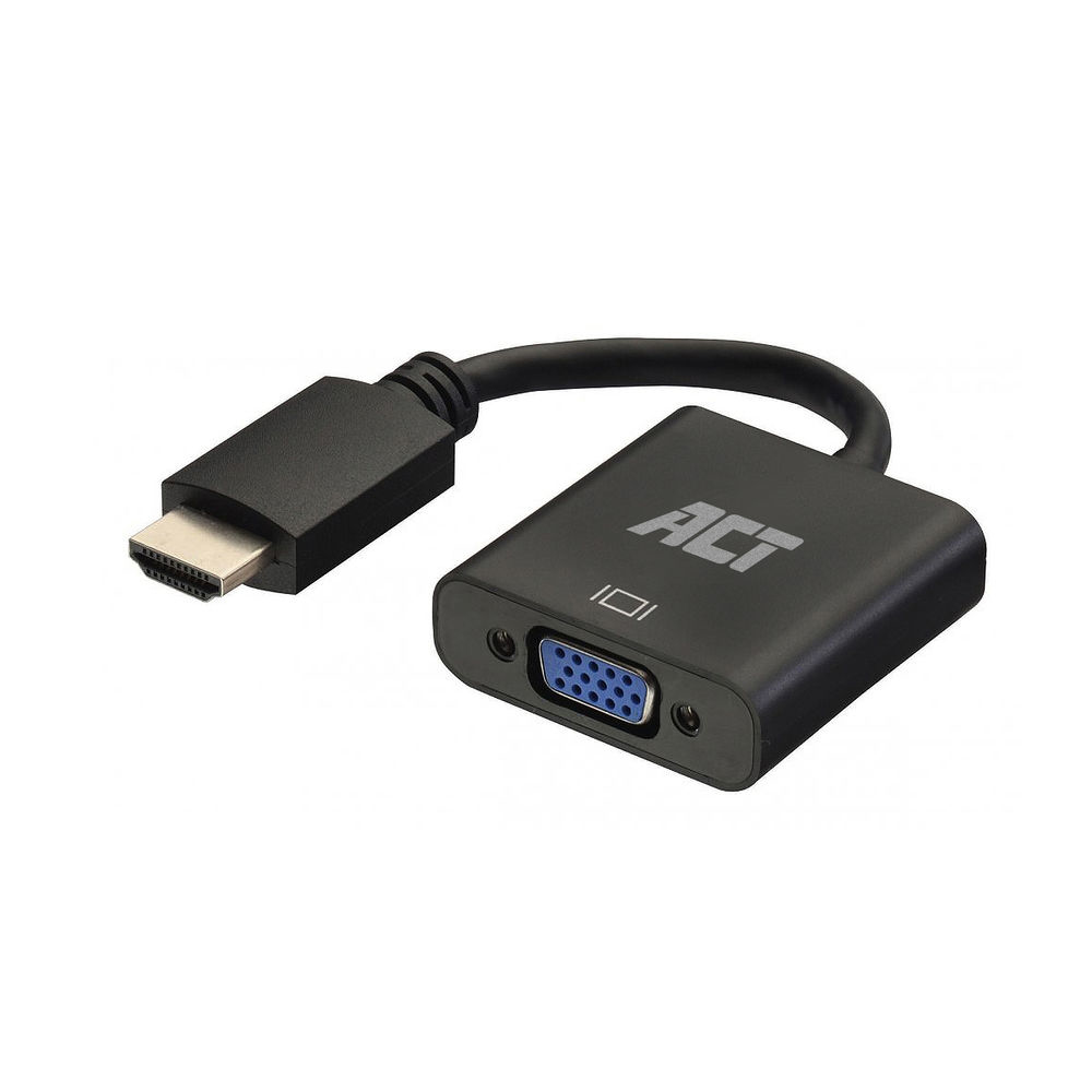 0.25 meters, HDMI-A male to VGA female adapter, with audio