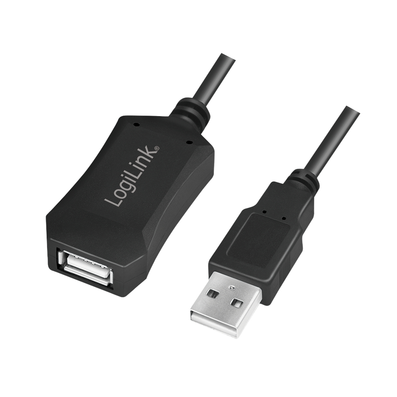 USB 2.0 A - A (Stecker - Buchse) Repeate 5m LogiLink