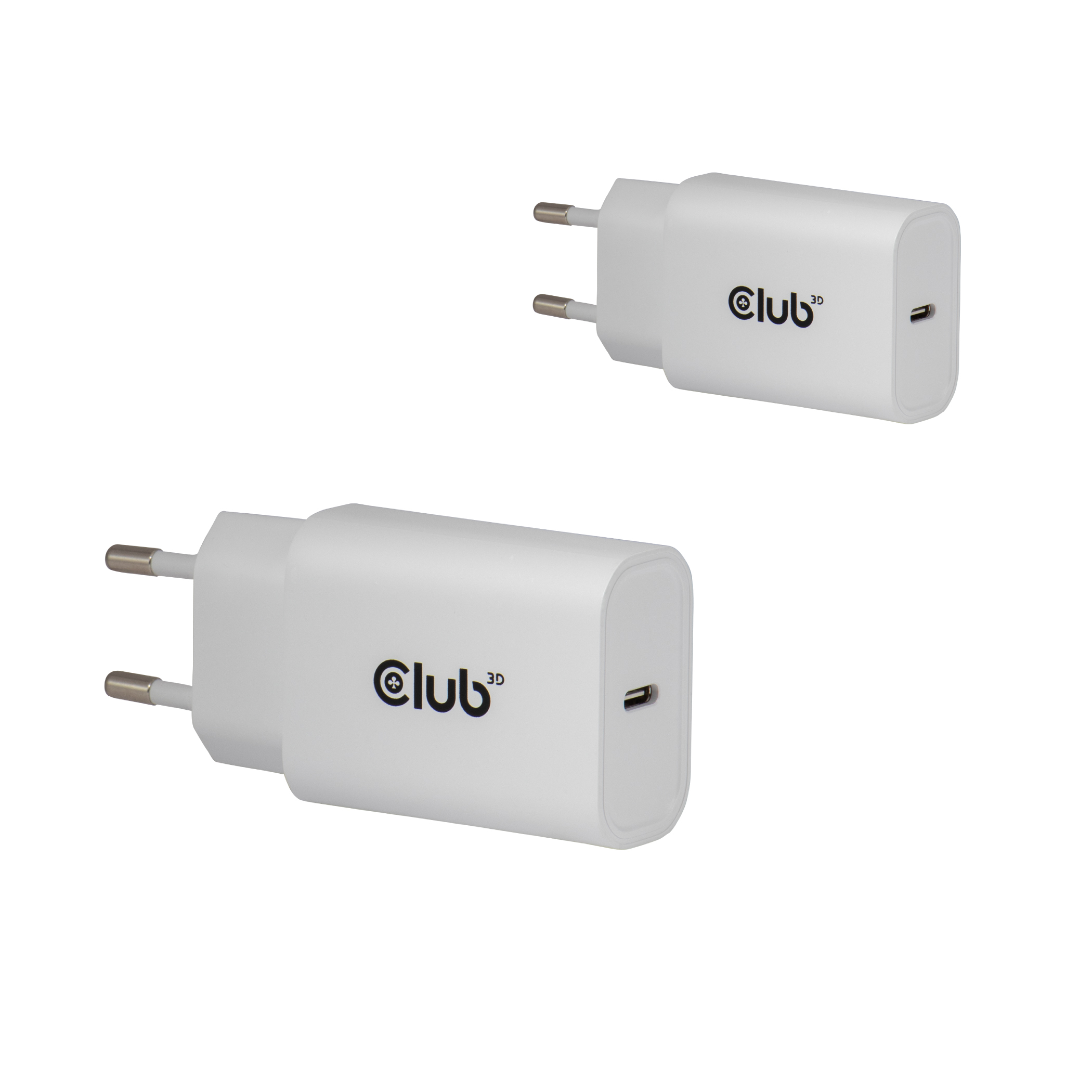 Club3D Lifestyle Ladegerät USB-C 30Watt. 2Stk weiß retail