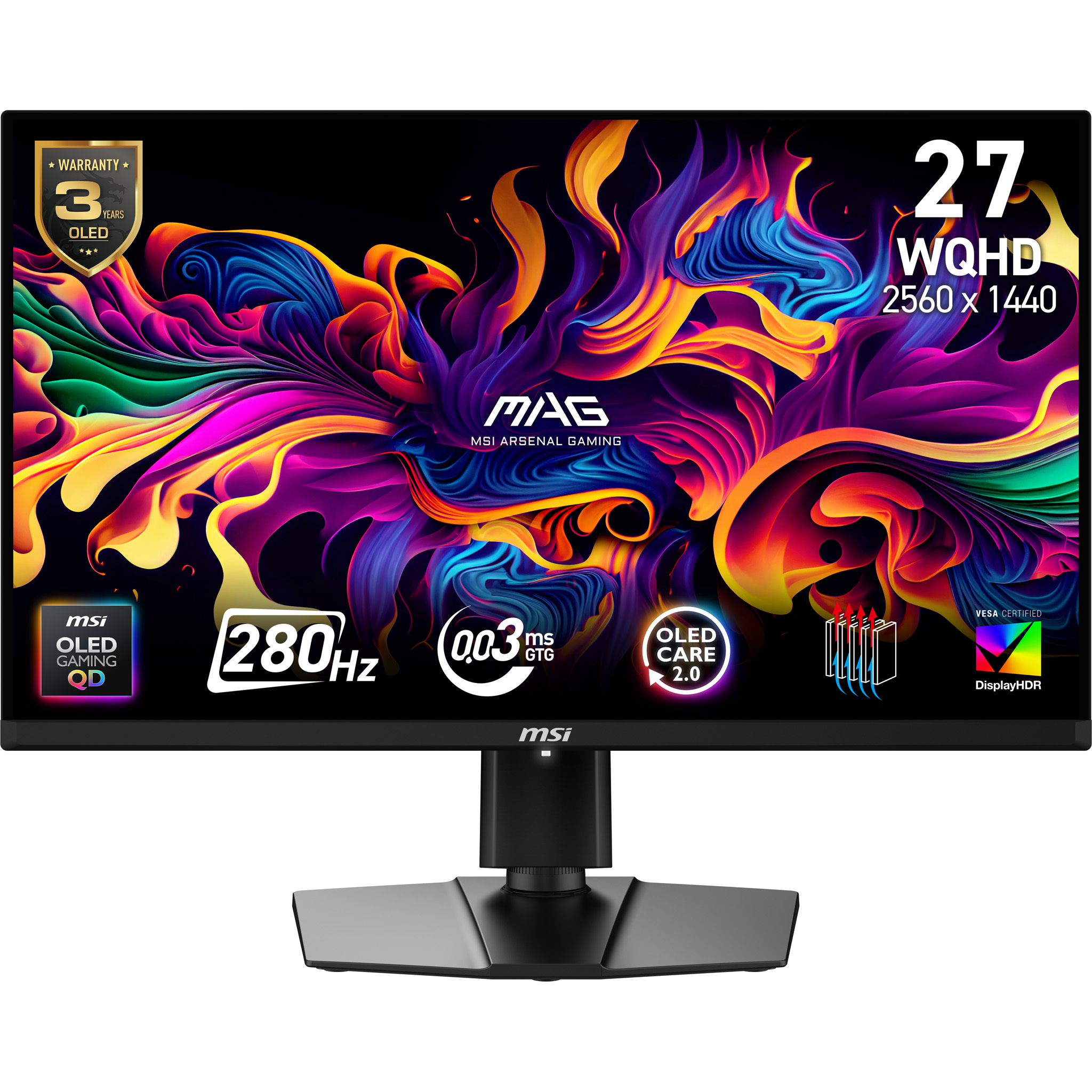 MSI MAG 271QP X28 27 2560 x 1440 (2K) HDMI DisplayPort USB-C 280Hz