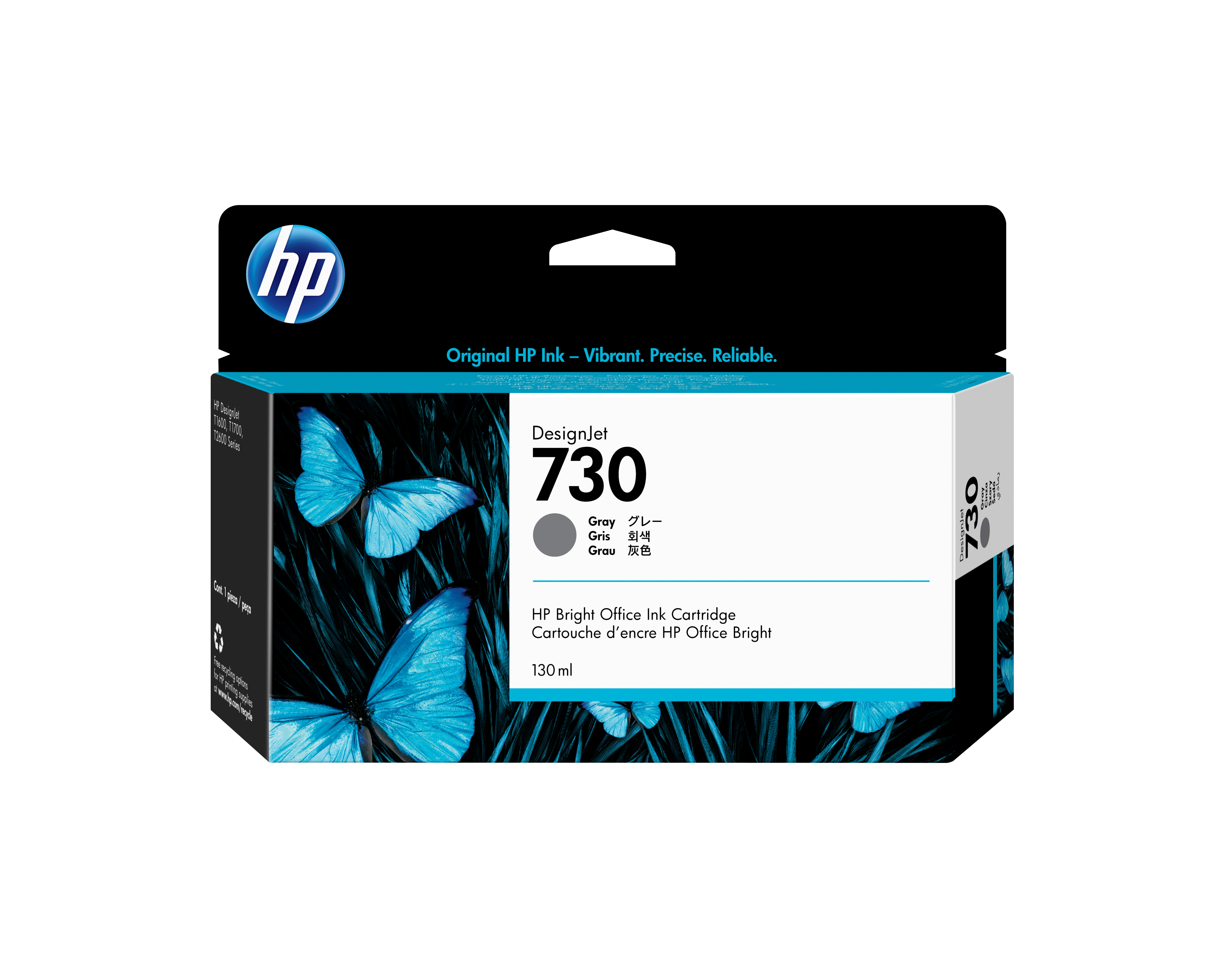 HP 730 Grå Blæk P2V66A