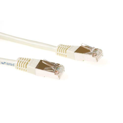 Ivory 2 meter F/UTP CAT5E patch cable with RJ45 connectors