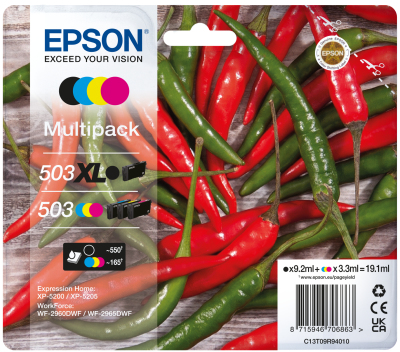 EPSON Multipack 4colours 503 XL Black/Std. CMY