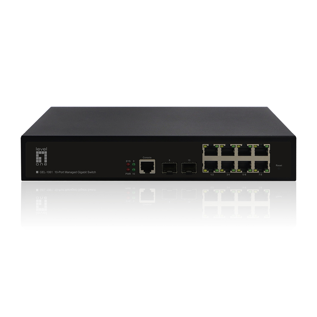 Switch 8x GE GEL-1061 2xGSFP 19"