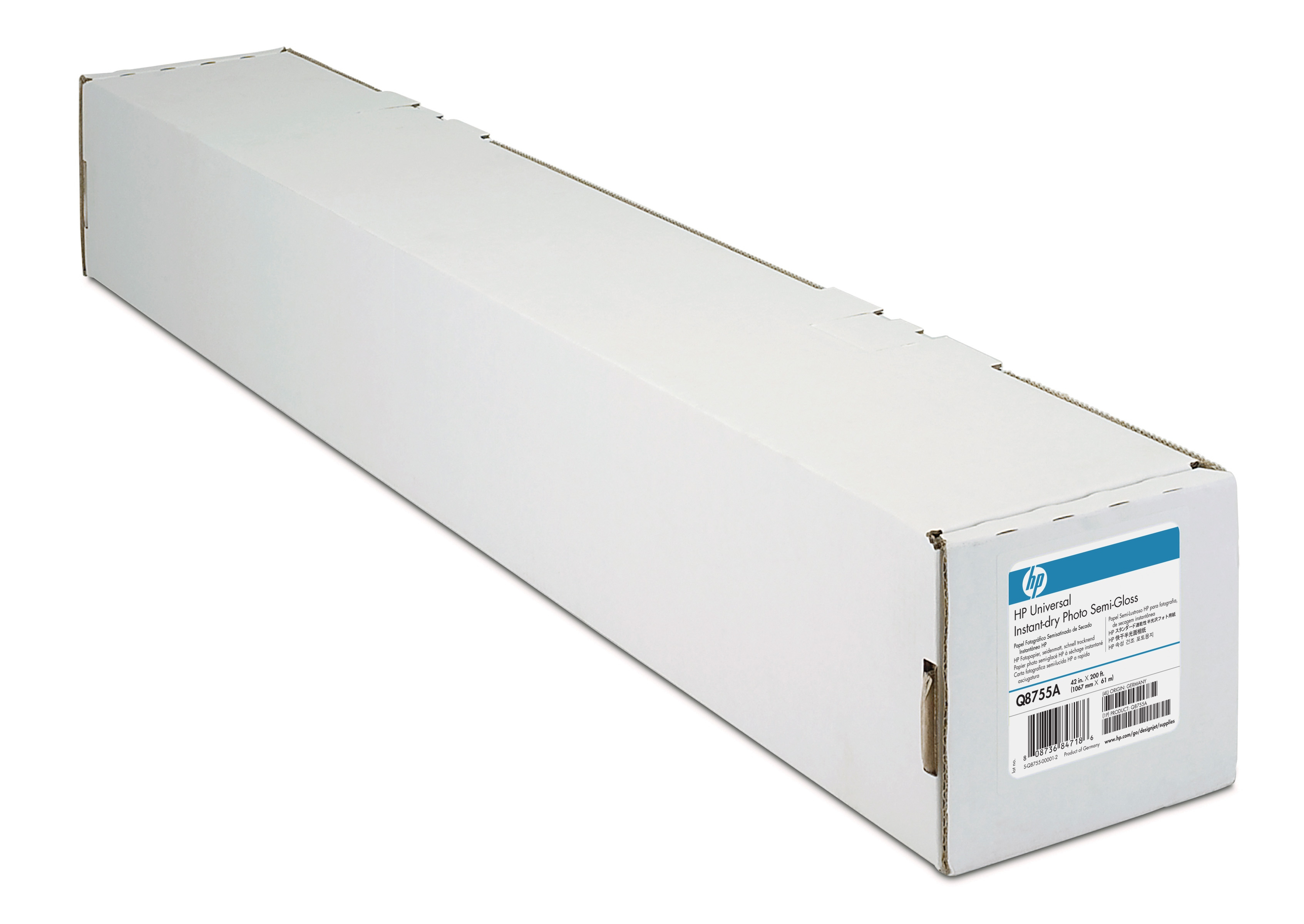 HP Universal Instant-Dry Photo Semi-Gloss Fotopapir (91,4 cm x 30,5 m) 1rulle(r)