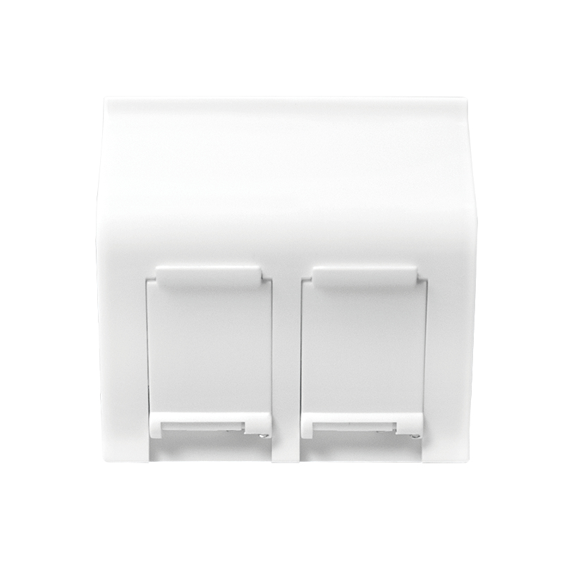 Logilink French faceplate 45° type, 45*45 mm, 2 Port, white