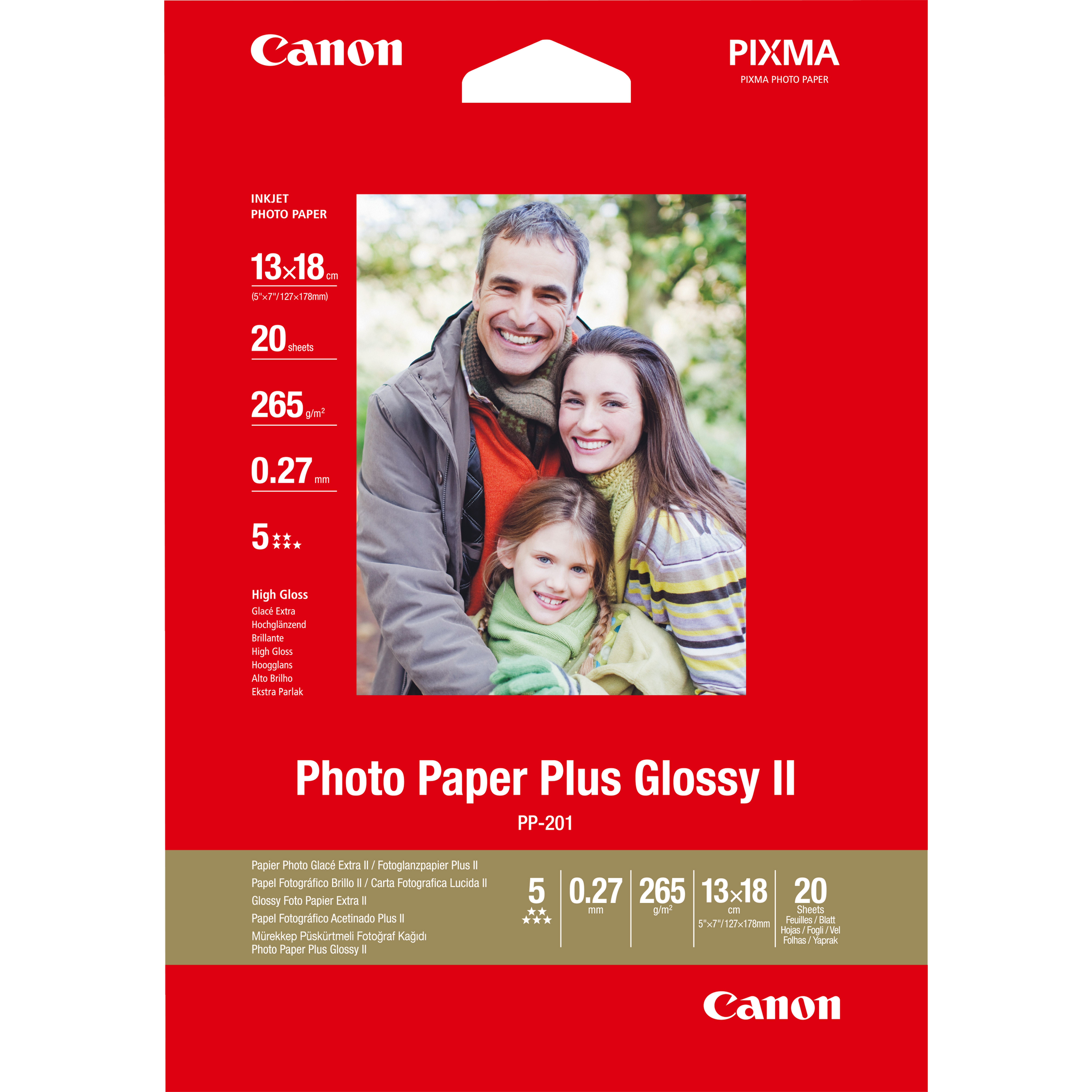 Papper Canon PP-201 13x18cm 20 ark