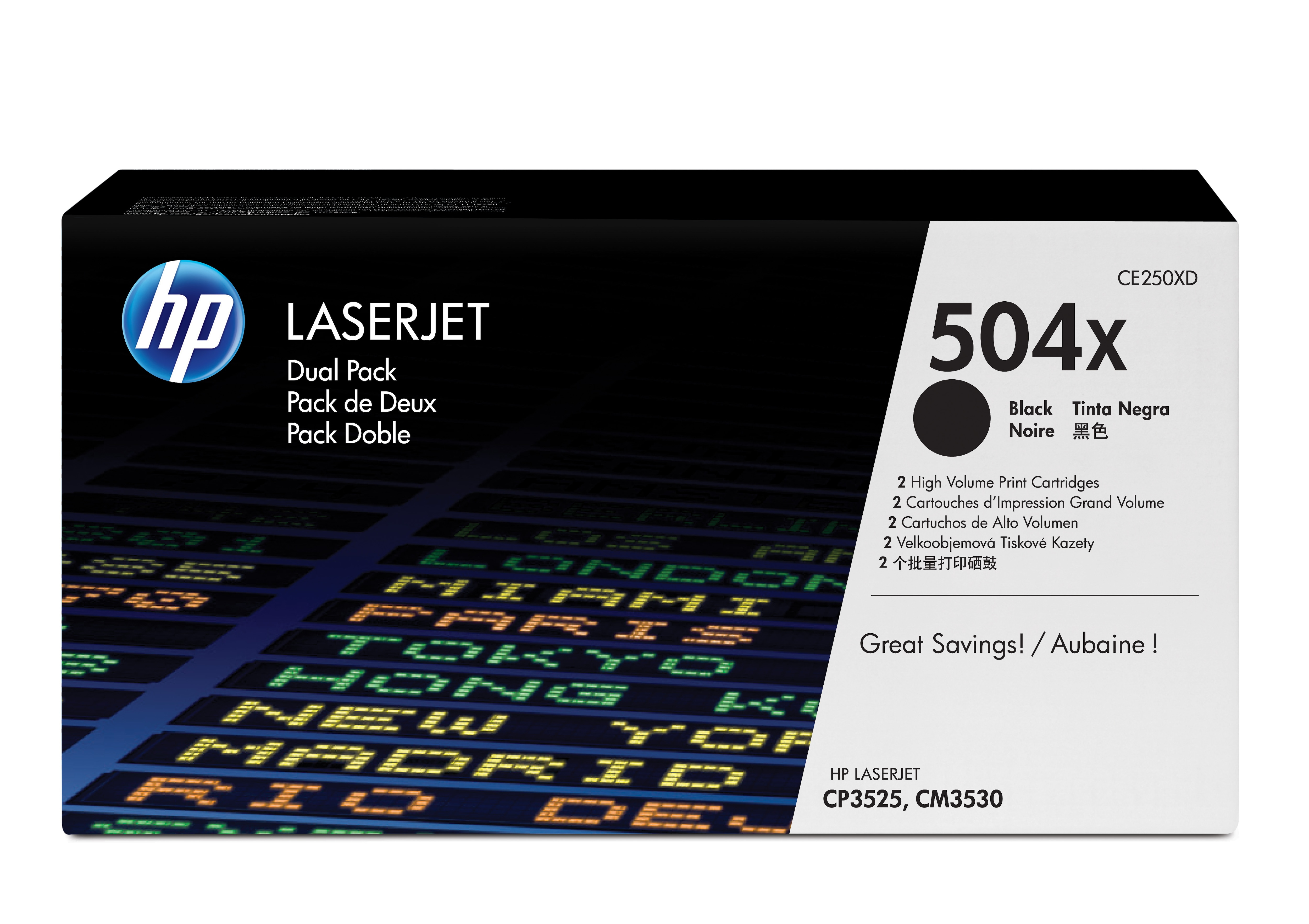 HP 504X - 2 pakker - Højtydende - sort