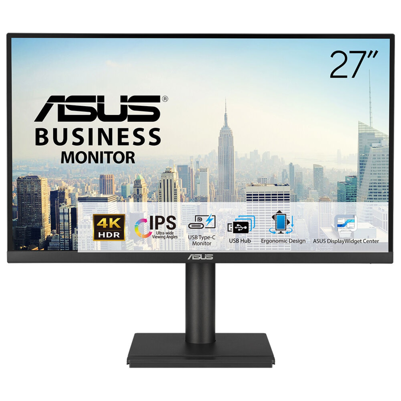 LCD ASUS 27"" VA27UCPS Business Monitor 3840x2160p 4K IPS USB-C 65W PD Ergonomic Stand