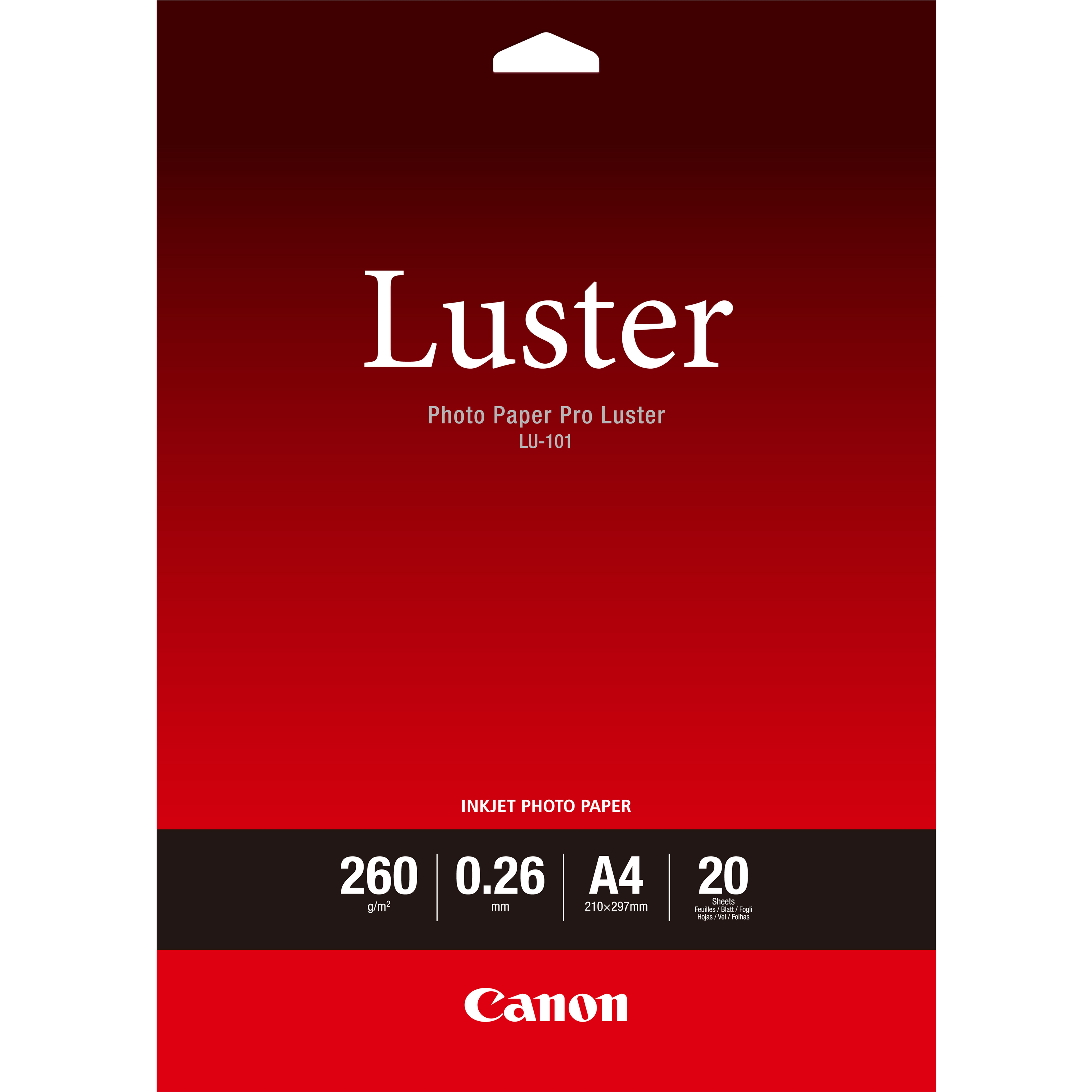 Canon Pro LU-101 Fotopapir A4 (210 x 297 mm) 20ark 6211B006