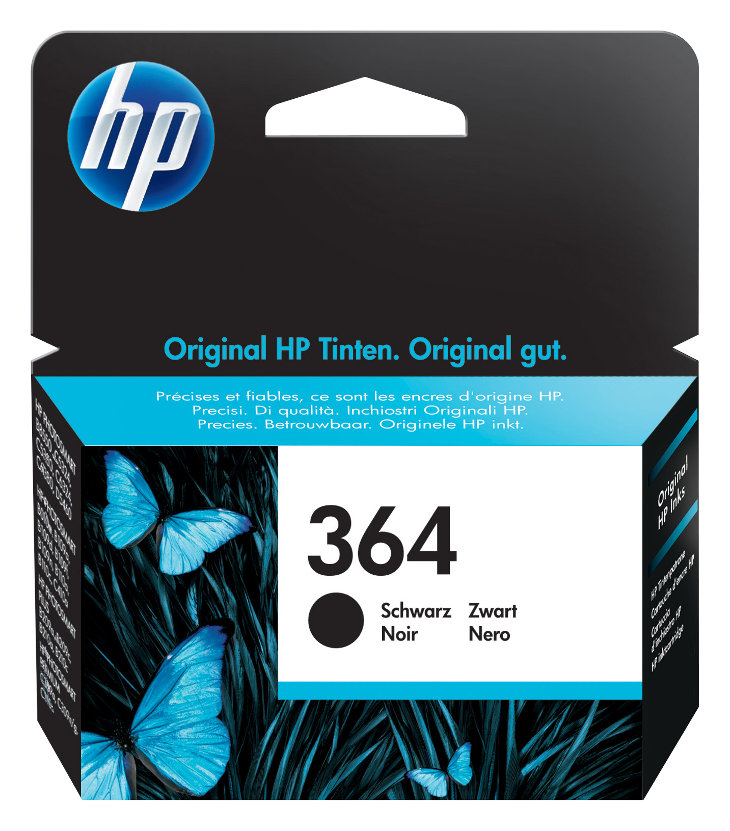 HP 364 original Ink cartridge CB316EE ABB black standard capacity 6ml 250 pages 1-pack with Vivera Ink cartridge