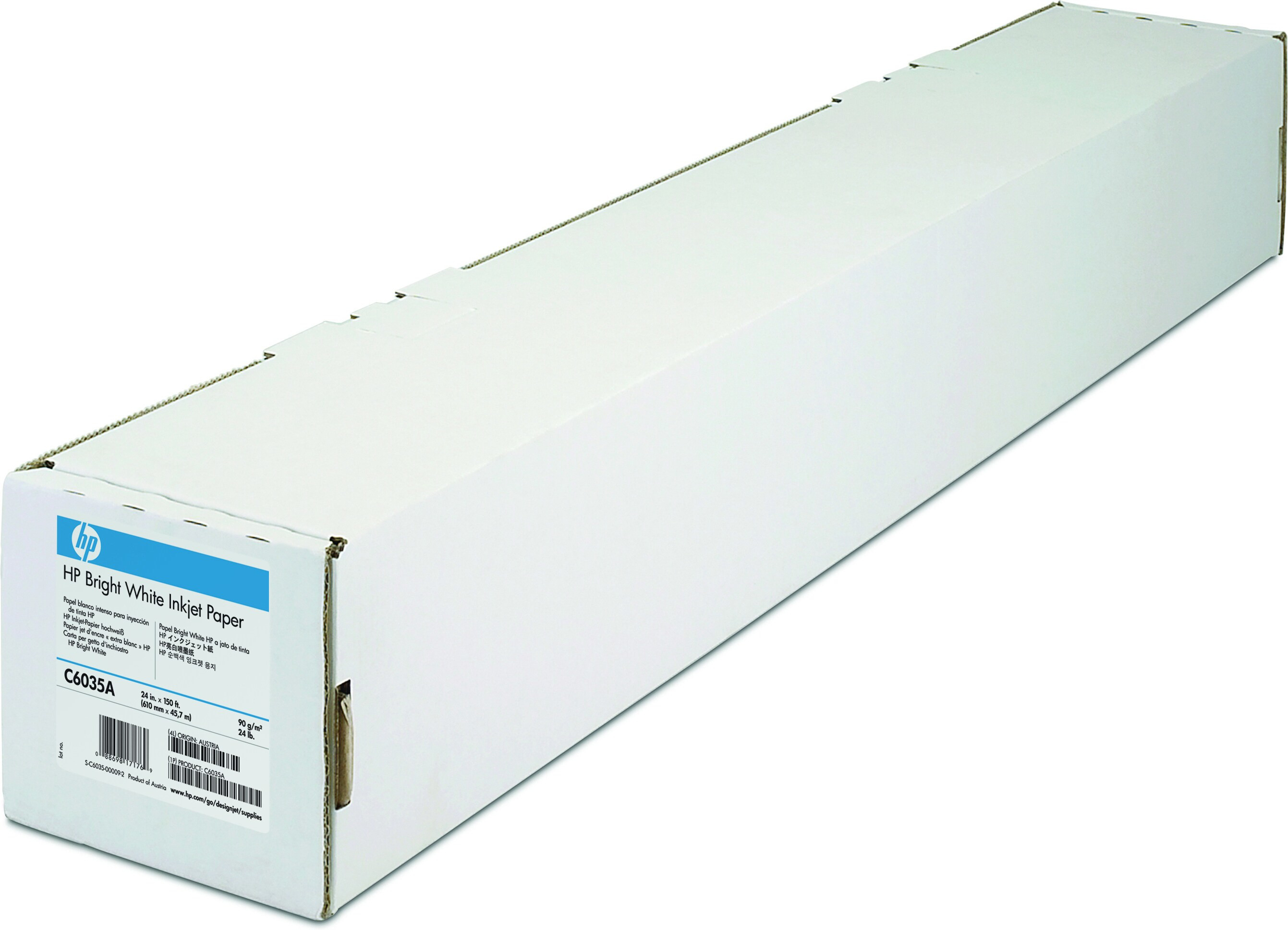 HP Paper White Bright 90 g/m? 610 mm x 45.7 m