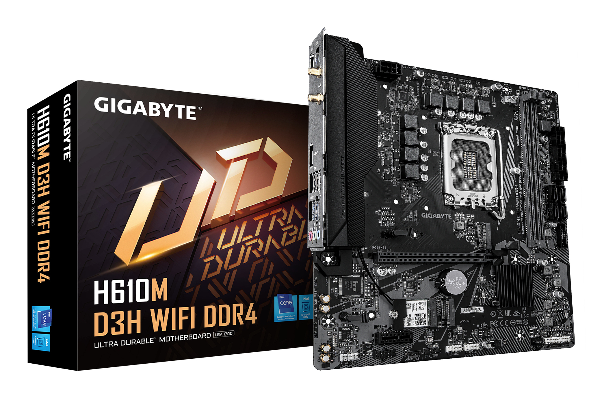 Gigabyte H610M D3H WIFI DDR4 Micro ATX LGA1700 sokkel Intel H610 Express