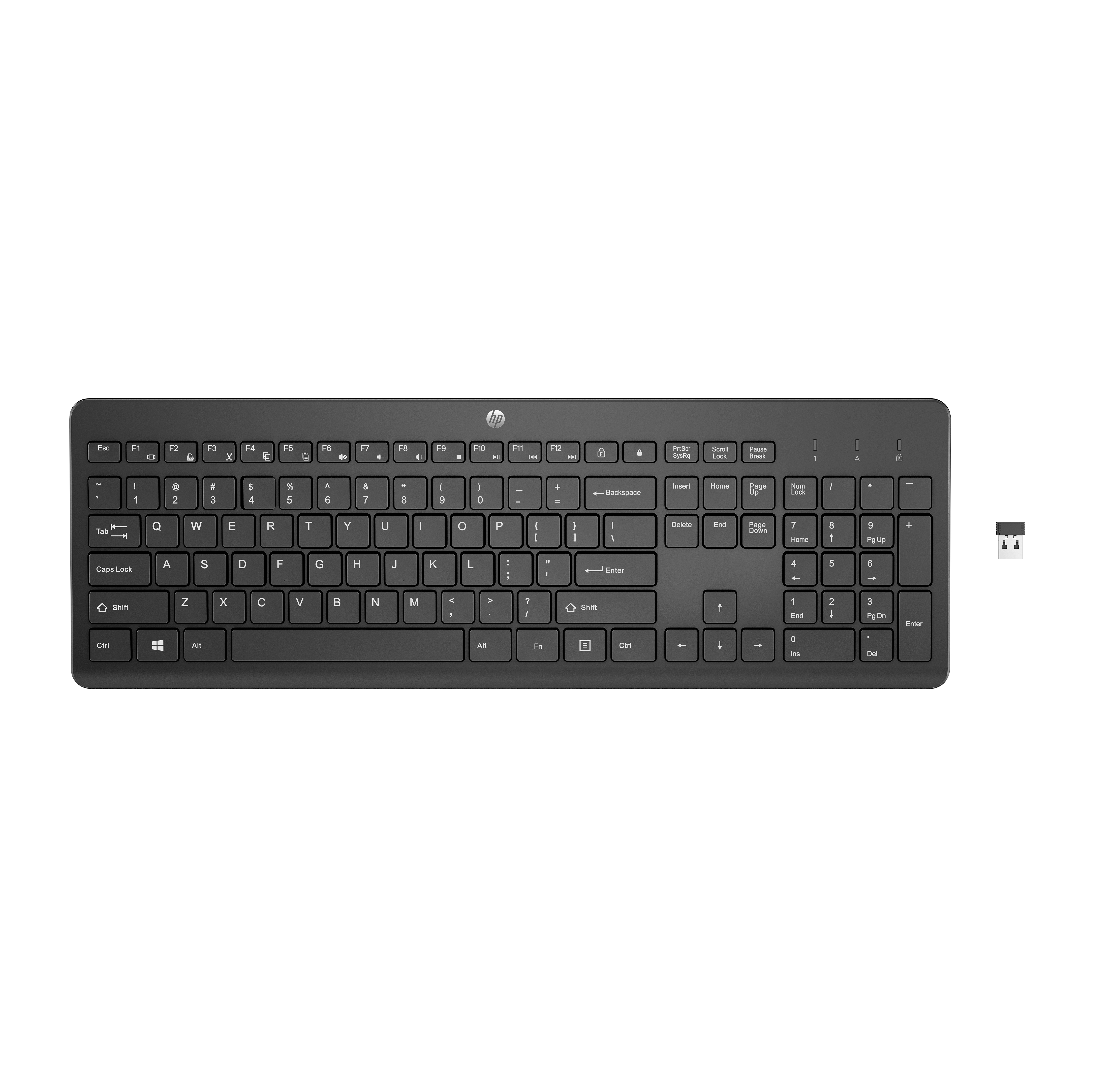 HP Tastatur 230 Wireless Tastatur USB-A Schwarz