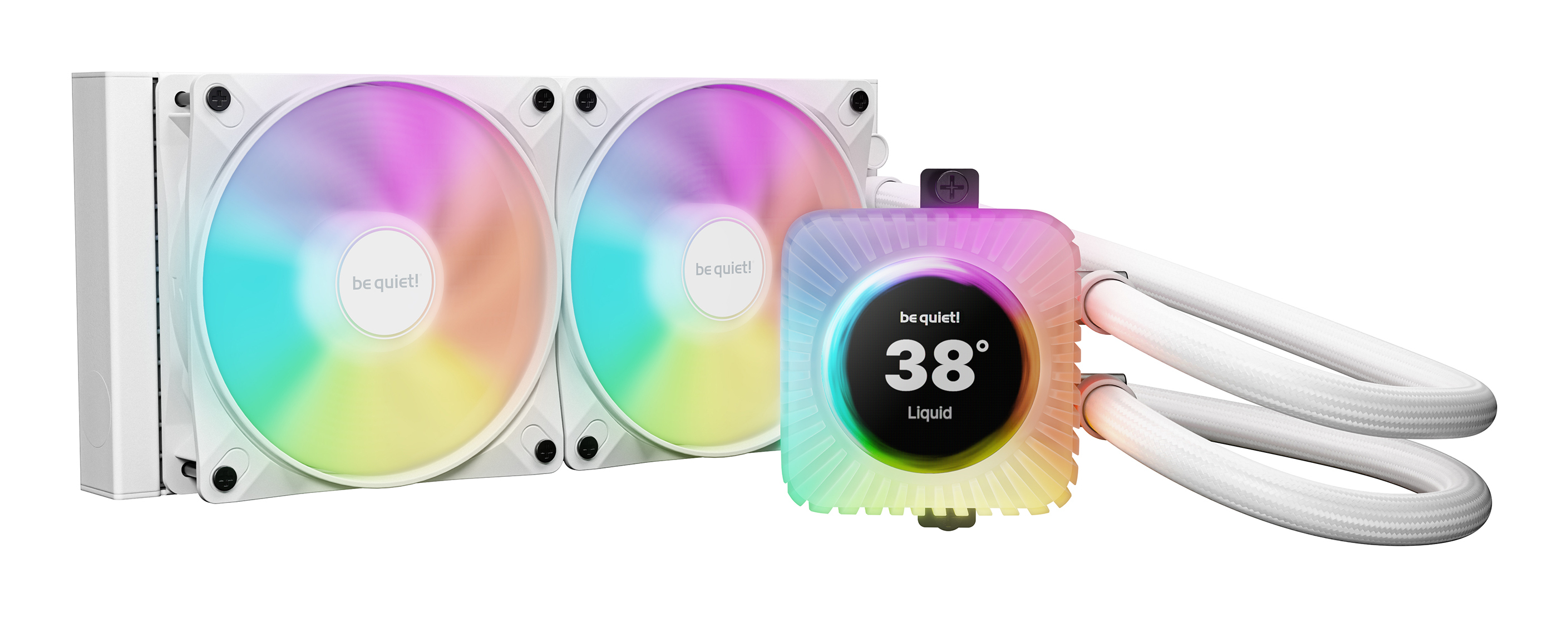 K be quiet! Light LOOP IO LCD 240 mm White Wasserkühlung für Intel/AMD