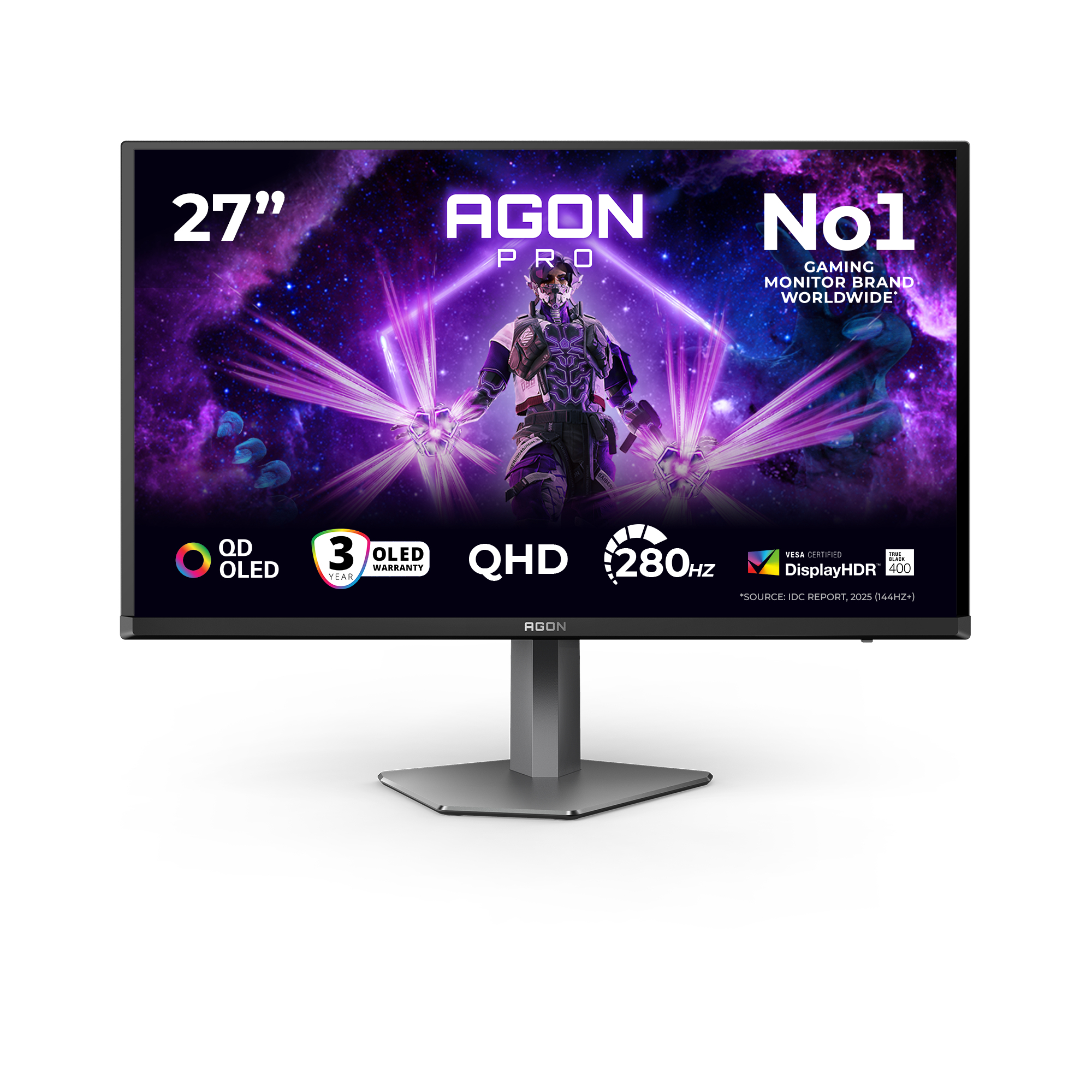 AOC AG276QZD2 27inch OLED 2560x1440 240Hz FreeSync HDMI Black/Grey