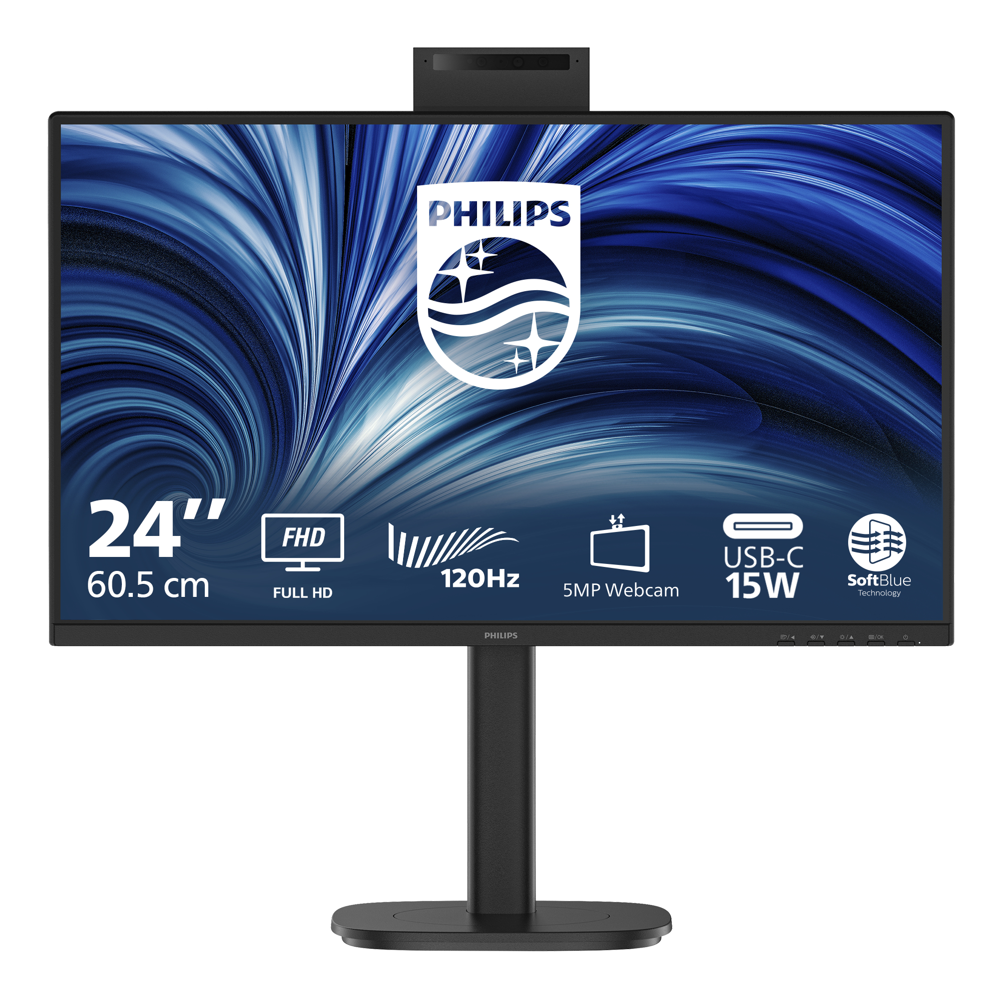 60,5 cm (23.8") 1920 x 1080 Pixel Philips 24B2N3200JH/00 16:9 Full HD IPS 4 ms 120 Hz DisplayPort HDMI USB-Hub Pivot Height VESA Speaker