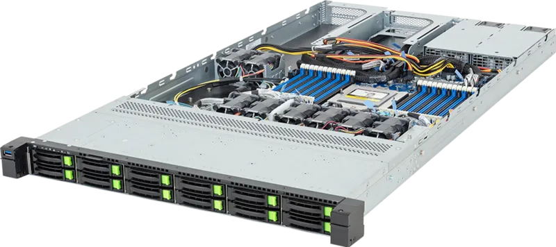 Barebone Server Gigabyte Barebone R163-ZG2-AAJ2 Rev. 3.x Rack Server 1U Single Sockel SP5 6NR163ZG2DR000ACJ2
