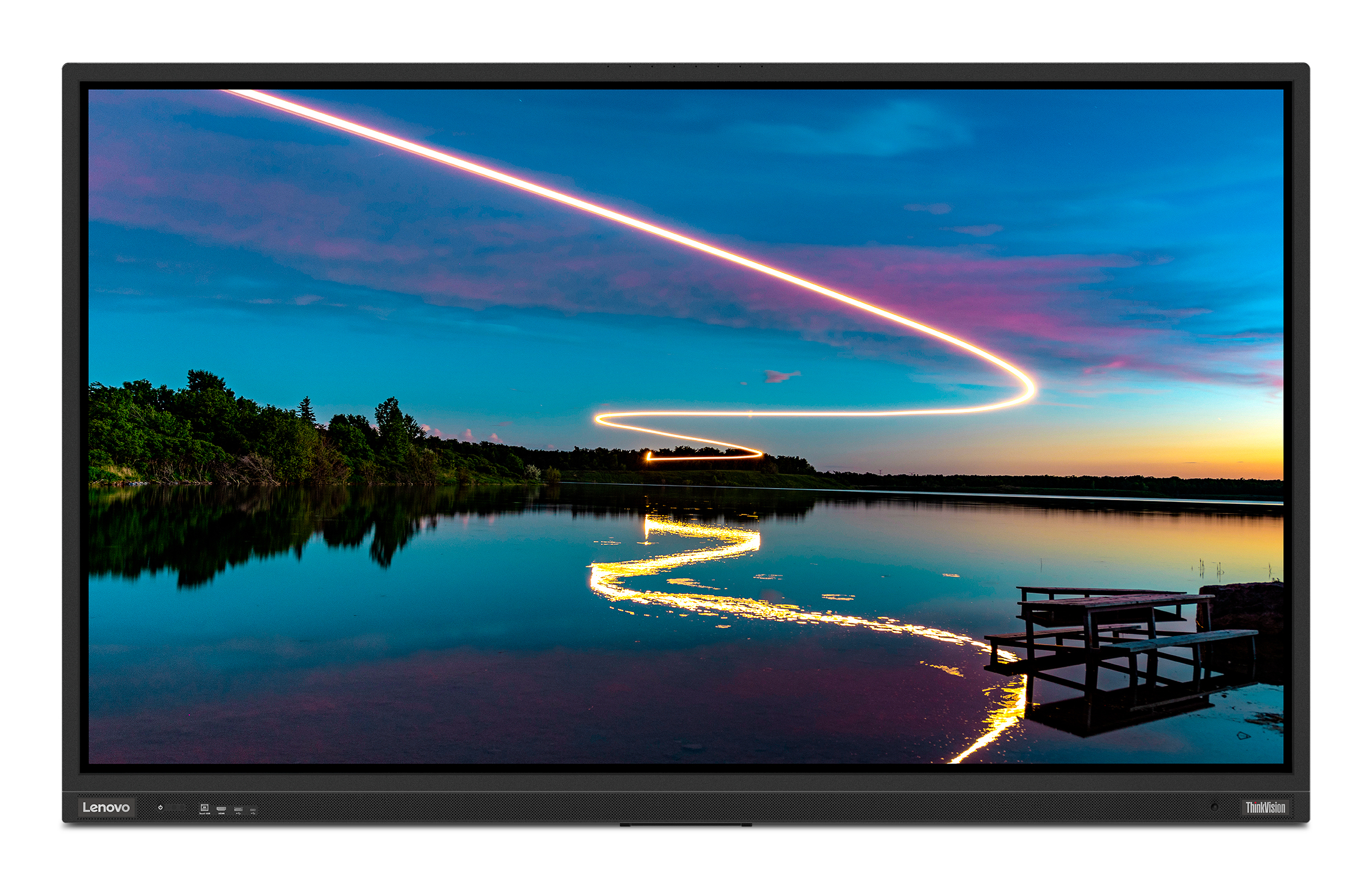 LENOVO ThinkVision T86 LFD 86inch UHD 3840x2160 DP HDMI RJ45 USB-C USB-B USB-A USB3.0 VGA Android 9.0 with Camera and MD80 TopSeller