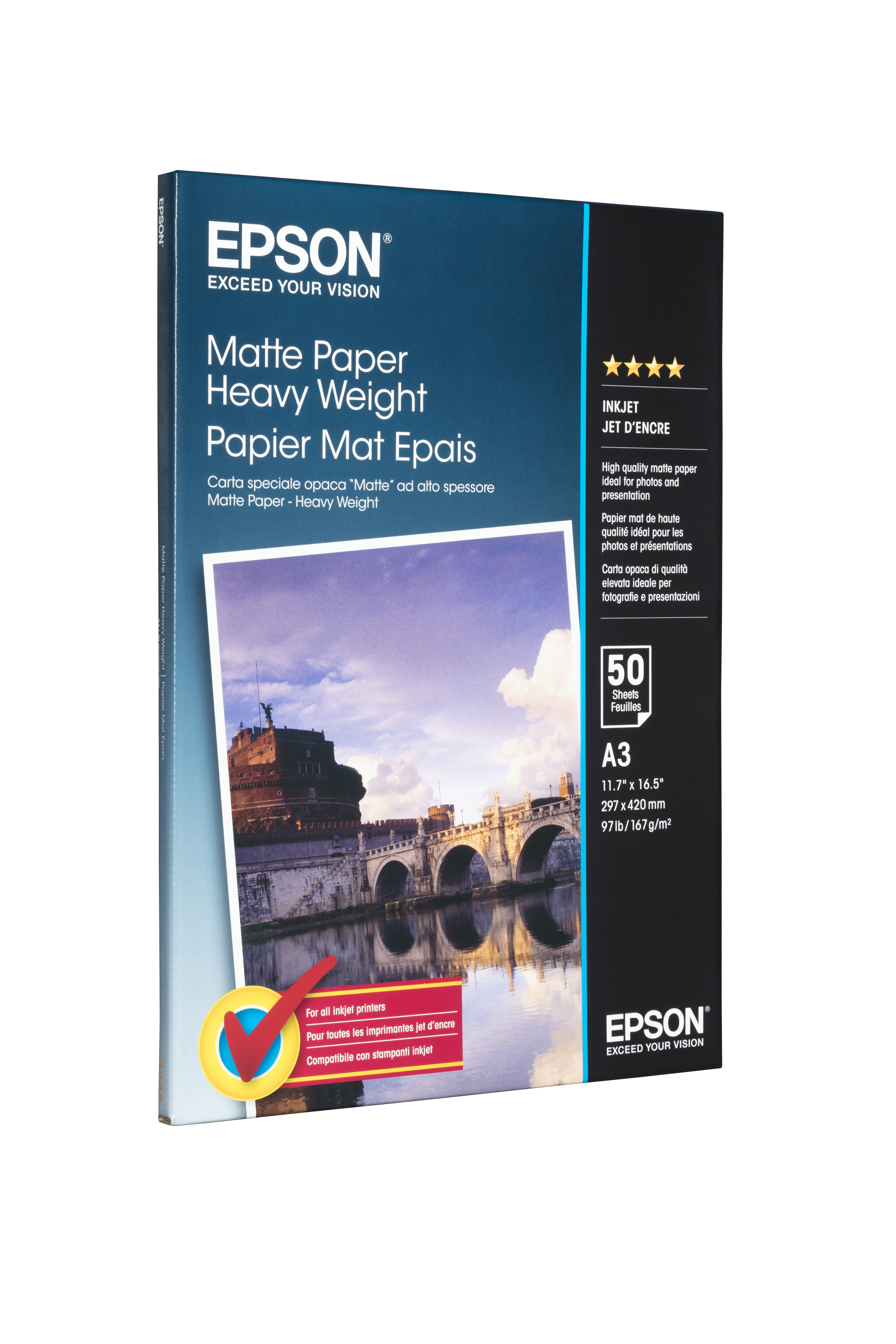 Epson Papir A3 (297 x 420 mm) 50ark C13S041261