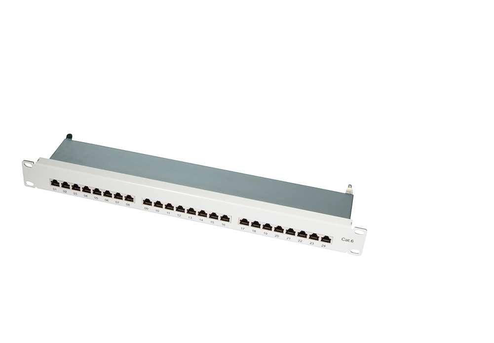 LogiLink CAT6 Patchpanel 19" 1HE 24-Ports Grau