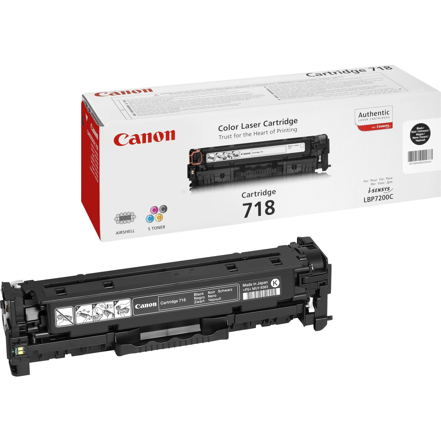 Canon Toner Black Cartridge Pages 3.400 718BK