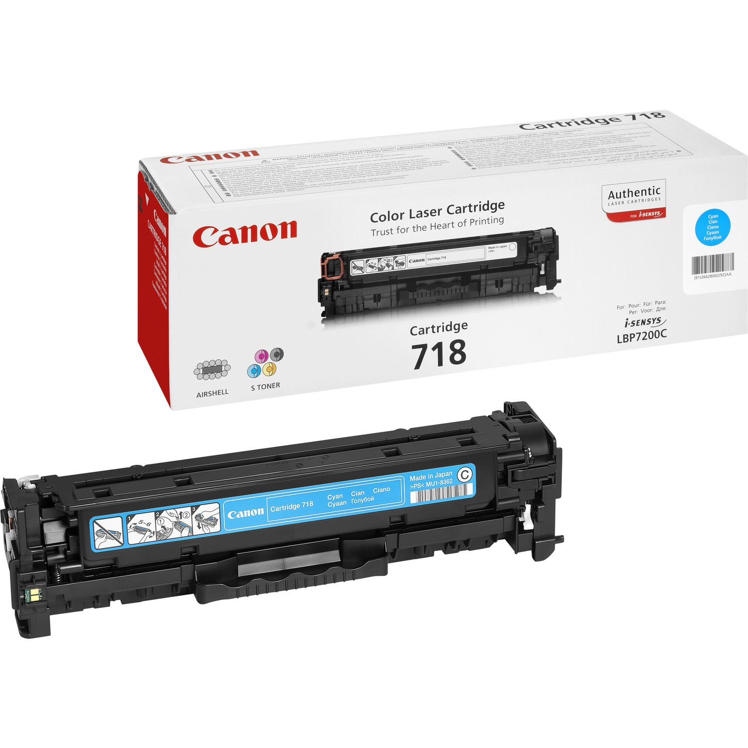 Canon Toner Cyan Pages 2.900 718C