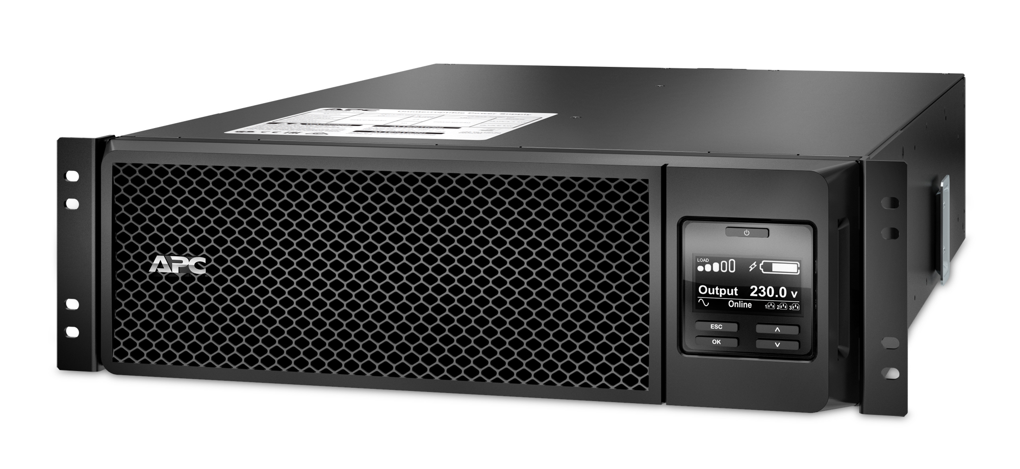 APC Smart-UPS SRT 5000VA RM UPS rack-mountable AC 230V 4500Watt 5000VA USB output connectors 12 3U Black