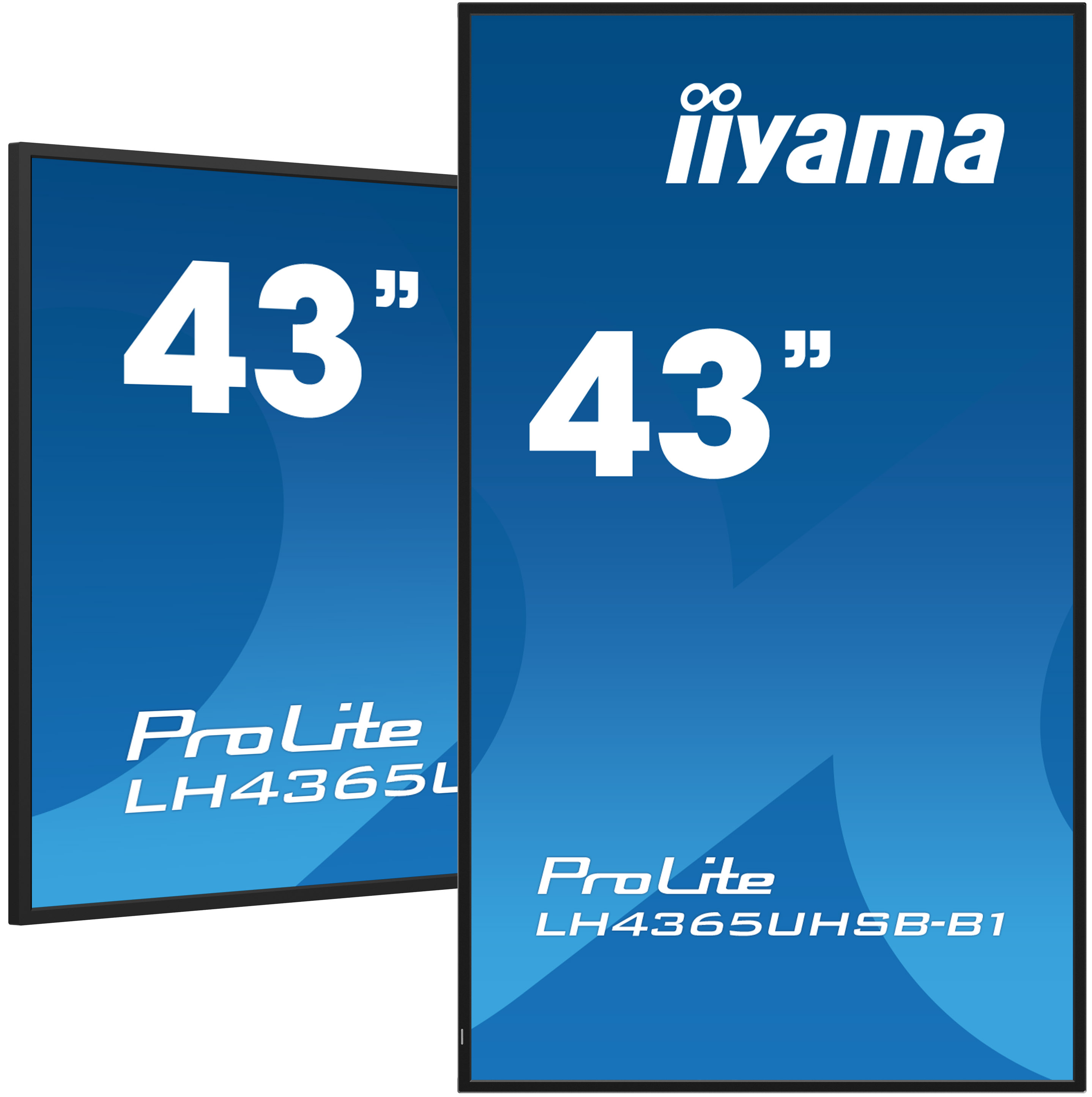 109cm/43" (3840x2160) iiyama ProLite LH4365UHSB-B1 16:9 4K IPS Touch 8ms 60Hz 24/7 2xHDMI DP LAN WIFI Speaker Black