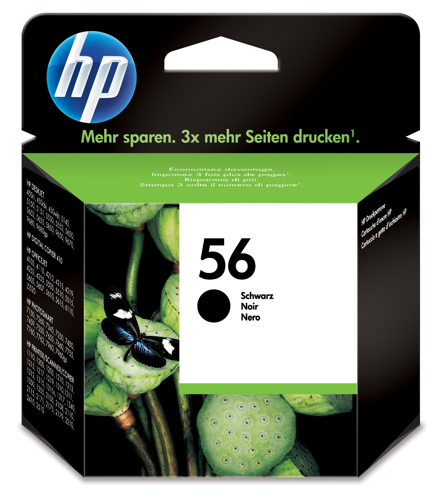 HP 56 Sort 520 sider Blæk C6656AE