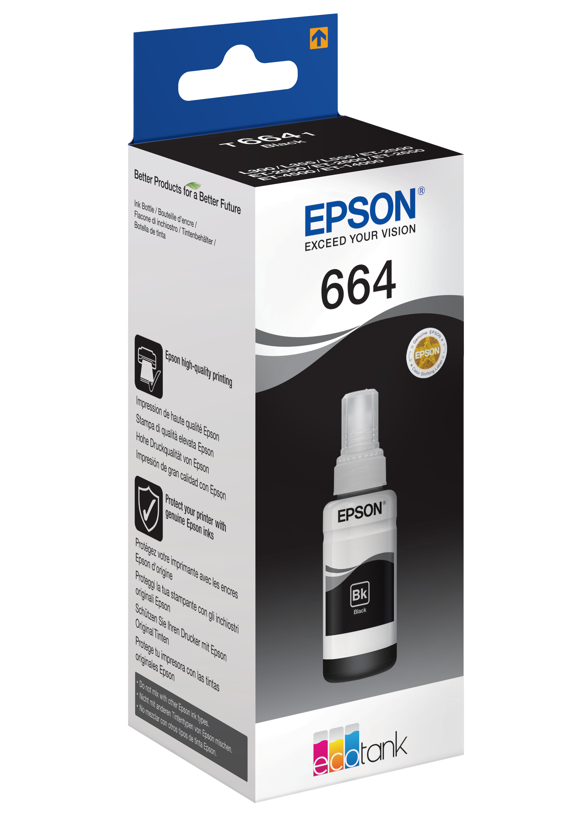 Epson Tinte1LB T6641 ink cartridge black 70ml 1-pack (A)