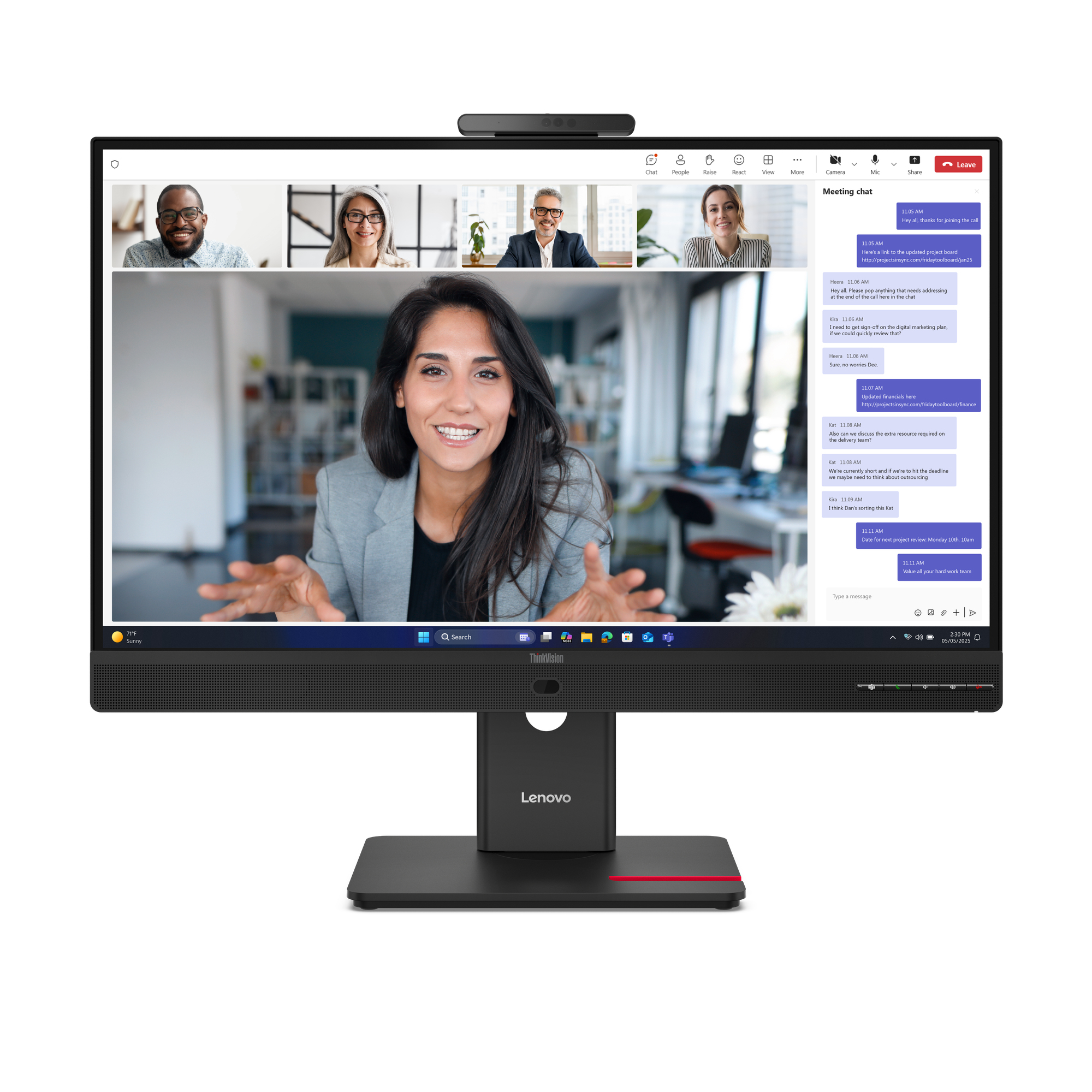Lenovo ThinkVision T24-4v Full HD Office Monitor 60,5 cm (23,8")