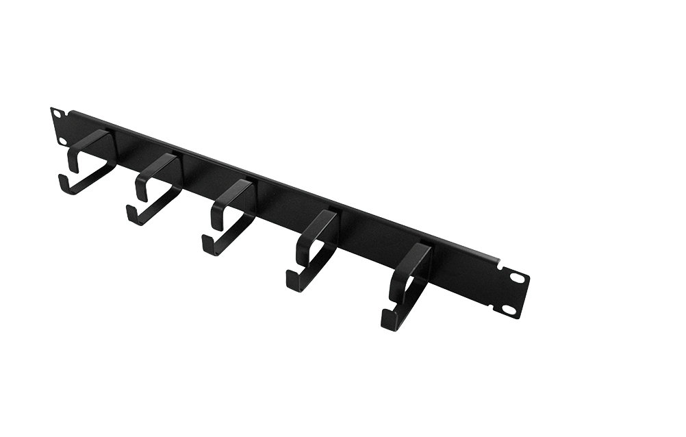 LogiLink Kabelführungspanel 19" 1HE mit 5 Stahlbügeln Schwarz