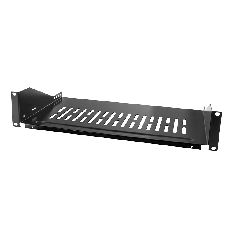 LogiLink Fachboden 19" 2HE 88x482x406mm Festeinbau, bis 25kg, Farbe Schwarz (RAL 9005)