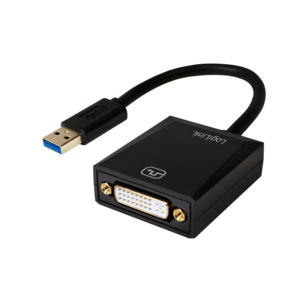 Logilink USB 3.0 adapter, A/M to DVI-D/F, 1080p60 Hz, silver, 0.1 m
