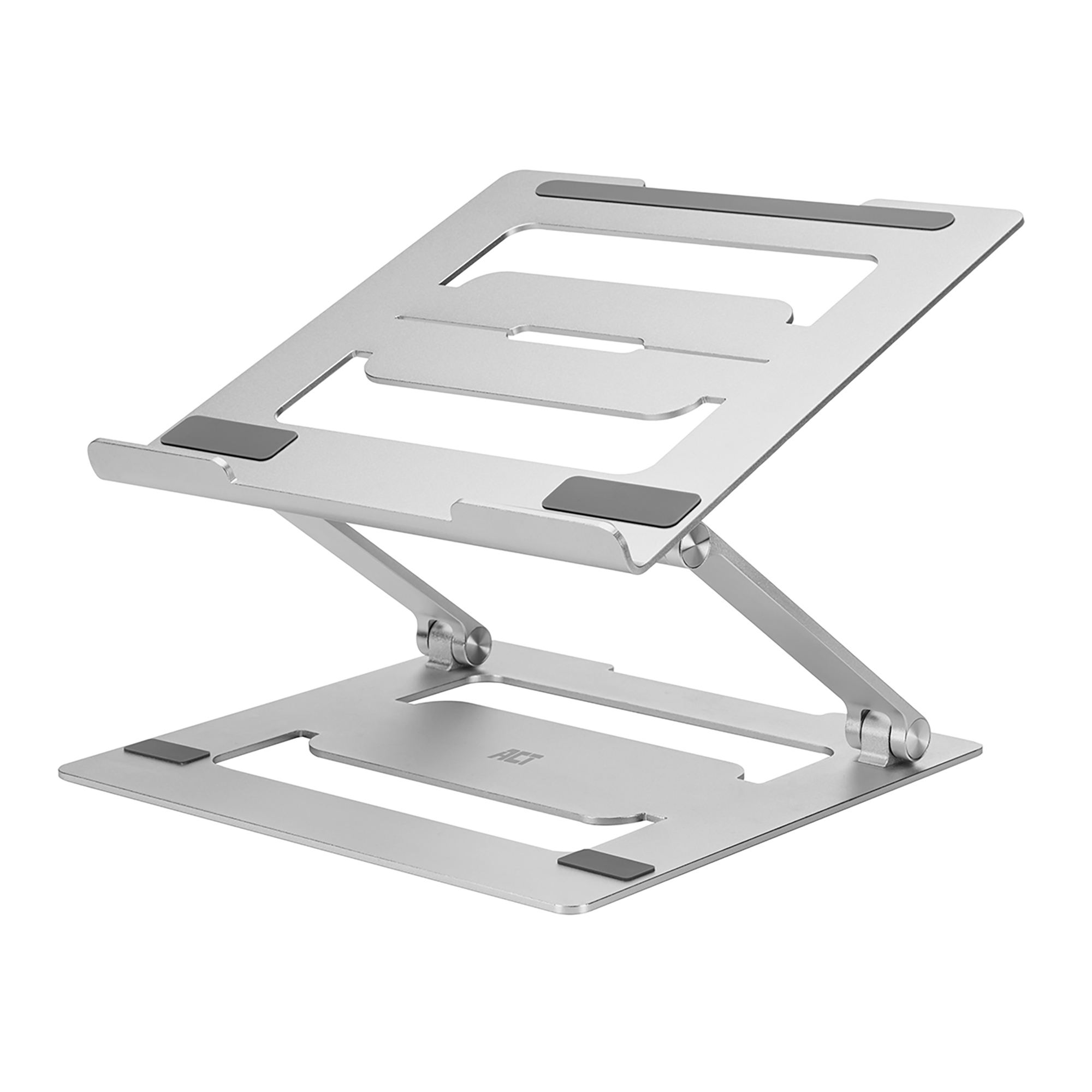 Foldable laptop stand aluminium, stepless height adjustable