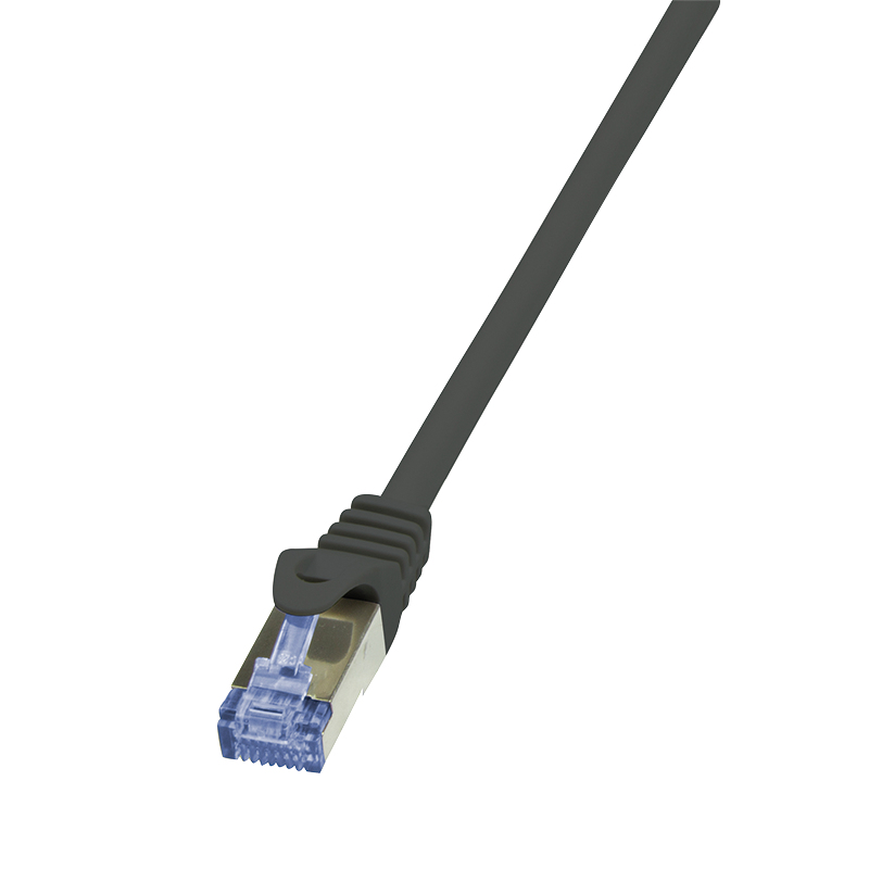 Patch Cable with Cat.7 black 0,25m