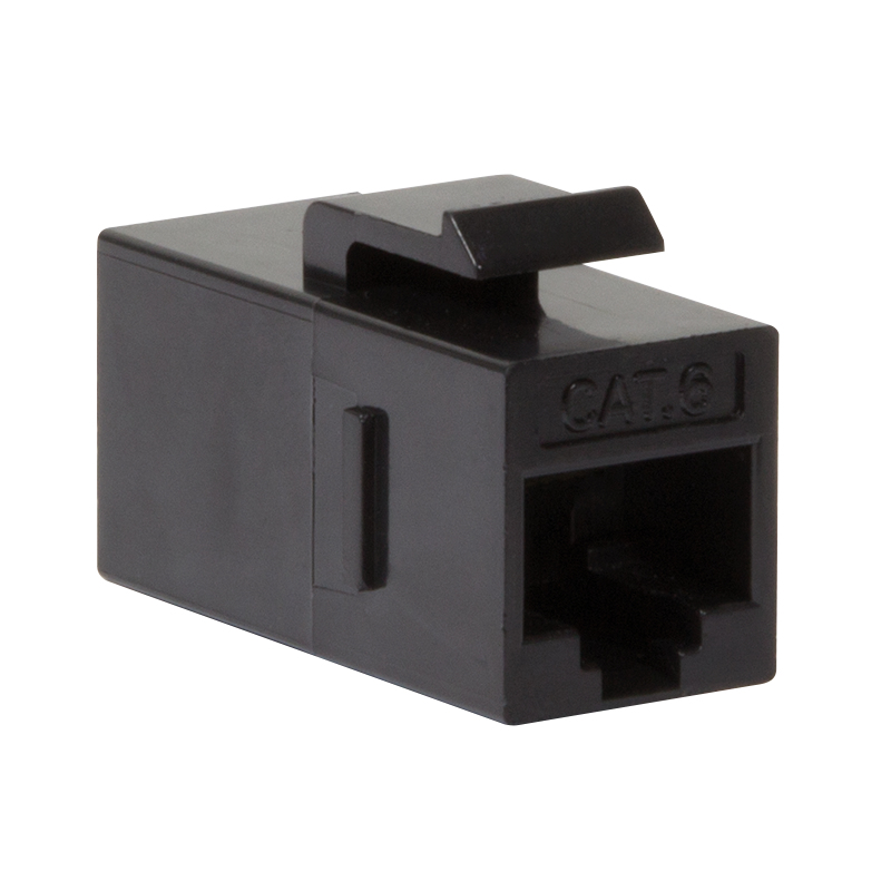 Keystone Verbinder Cat.6 UTP. 2xRJ45. black LogiLink