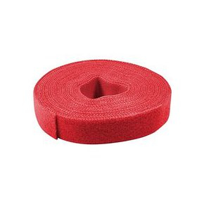Logilink Cable strap (Hook and Loop), red, width: 16 mm, coil, 4 m