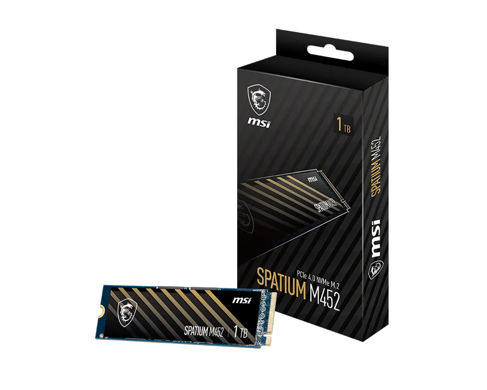 M.2 1TB MSI Spatium M452 (M.2 2280) PCIe Gen4 x4 NVM