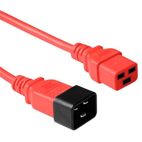 Powercord C19 - C20 red 1.8 m