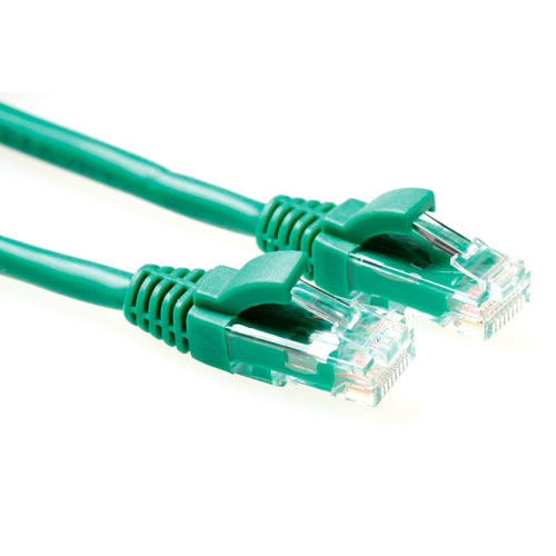 Green 0.5 meter U/UTP CAT6 patch cable component level with RJ45 connectors