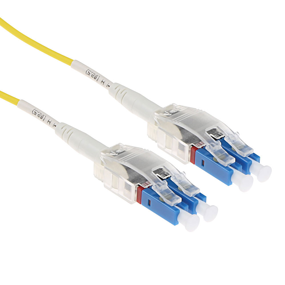 1 meter Singlemode 9/125 OS2 Polarity Twist fiber cable with LC connectors