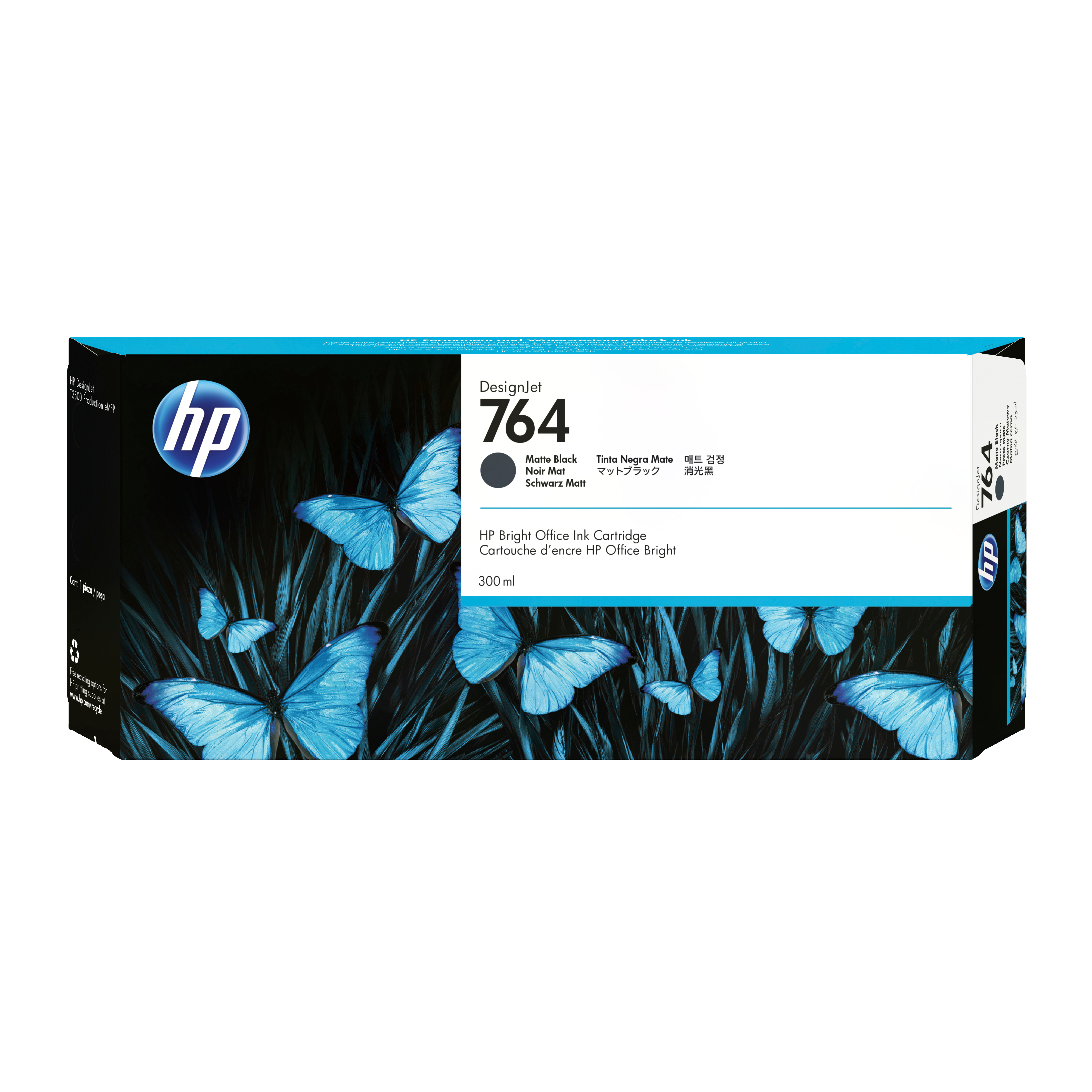 HP 764 Mattschwarz Tintenpatrone 300ml