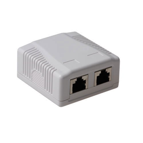 Surface mounted box shielded 2 ports CAT6A