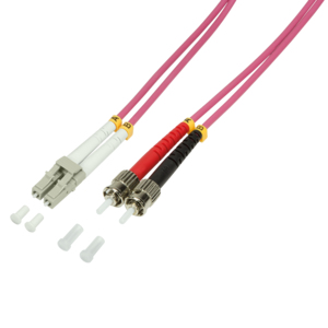 LWL Patchkabel OM4 LC / ST 1,0m Duplex LogiLink